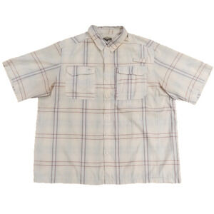 Habit Red White & Blue Plaid SPF 40+ Button-Up Shirt